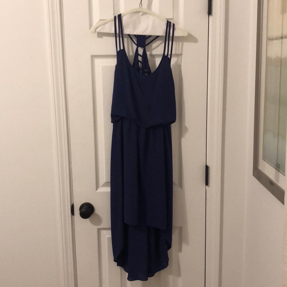 High low royal blue dress